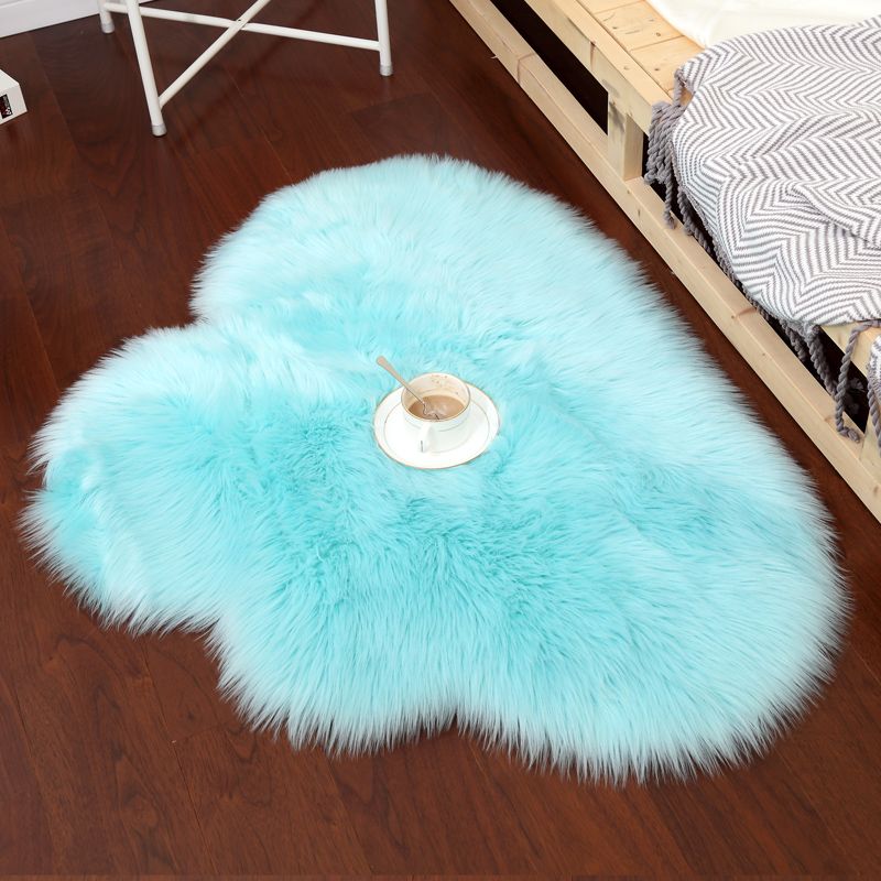 Chic en peluche tapis pur couleurs orlon tapis de soins faciles pour la chambre à coucher