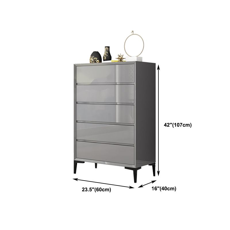 Contemporary Vertical Chest Wood Chest with Drawers for Bedroom