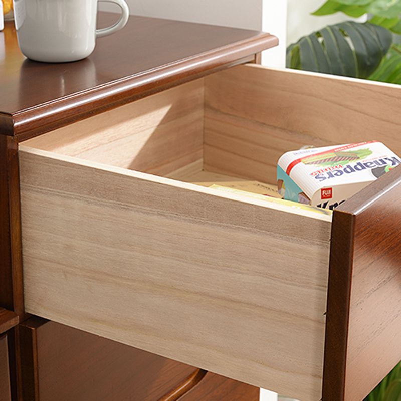 Contemporary Bedroom Storage Chest Wooden Chest with Drawers