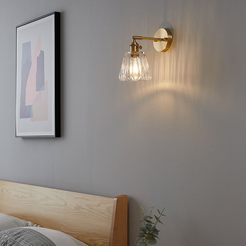 Ultramoderne beker wand gemonteerde lampen helder glazen wandmontage verlichtingsarmatuur voor slaapkamer