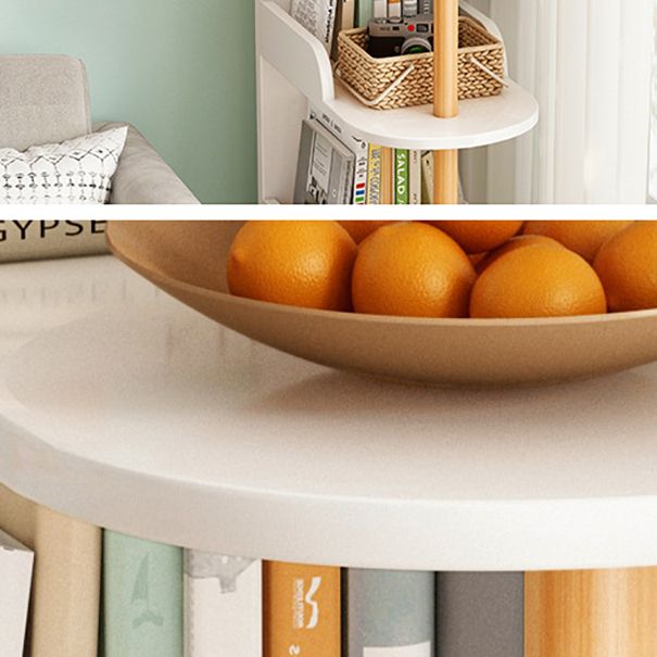 Manufactured Wood Corner Bookshelf Closed Back Vertical Bookcase for Home