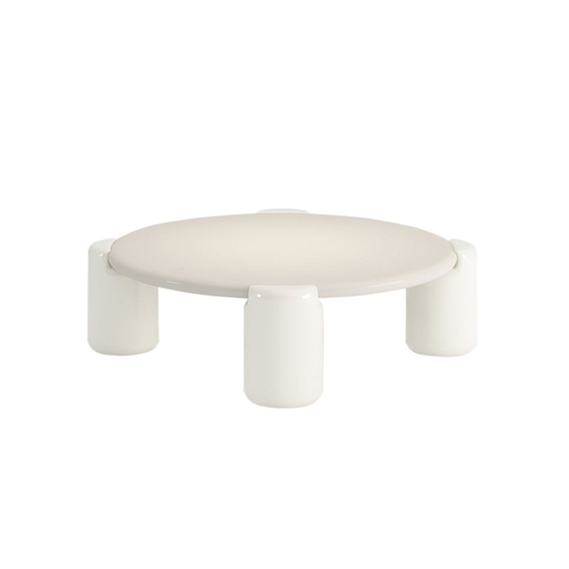 Round 4 Legs Cocktail Table Engineered Wood Coffee Table in White