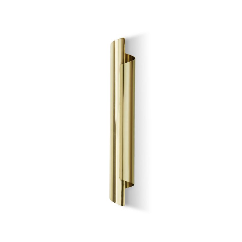 Unique Shade Metal Wall Sconce Modern Style Single Light Wall Mount Lighting in Gold