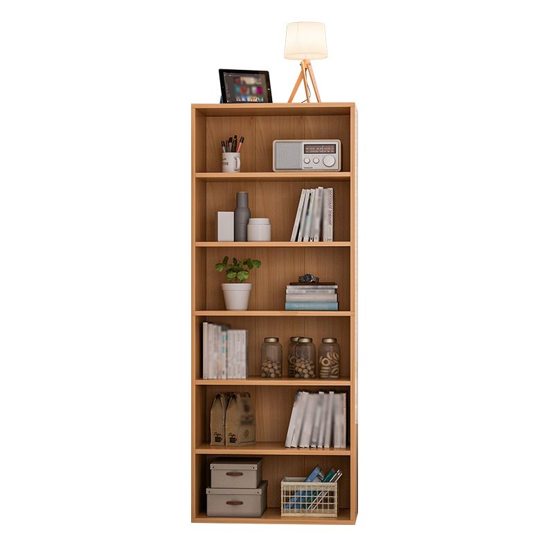 Contemporary Style Bookshelf Engineered Wood Closed Back Shelf Bookcase