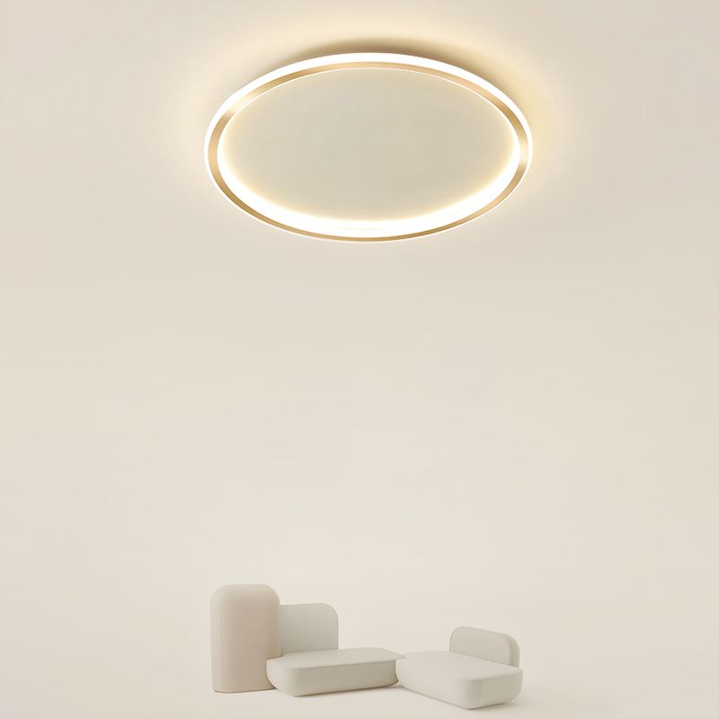 Circular Flush Mount Light Fixtures Modern Aluminum Flushmount