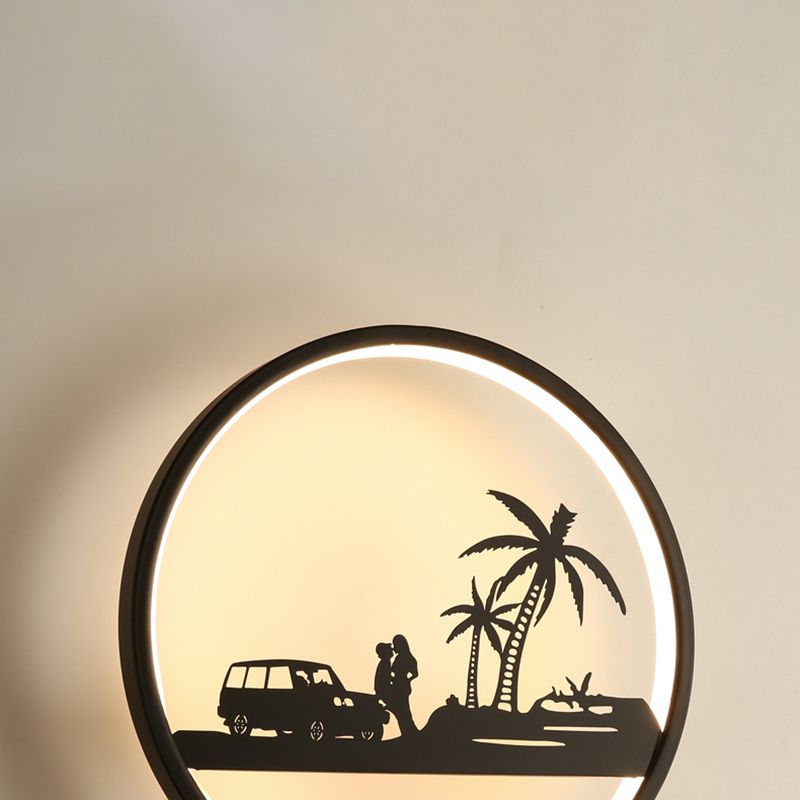 Unique Shape Metal Wall Light Modern Style Single Light Wall Mount Lighting