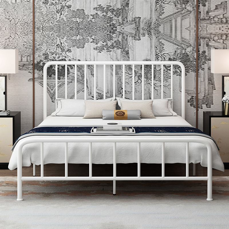 Modern Slat Bed Spindle Metal Open-Frame Bed with Custom Gold Legs