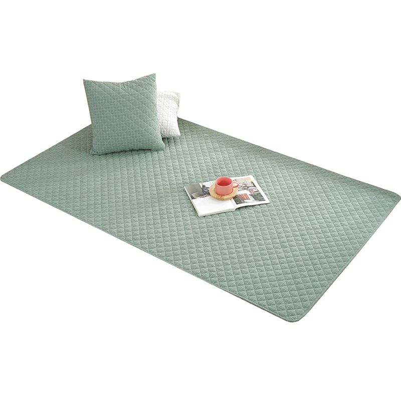 Multi Color Simple Rug Cotton Striped Area Carpet Non-Slip Backing Machine Washable Rug for Bedroom