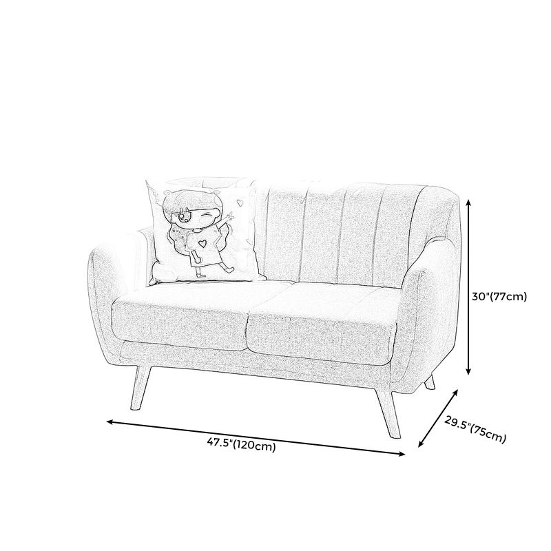Louaison en lin scandinave à 2 places 21,65 "D SOFA SORM SQUAGE POUR L'APPARTEMENT