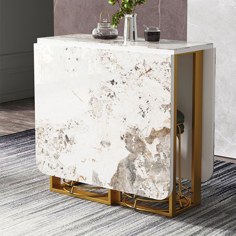 Rectangle Table Simplicity Style Stone Folding Furniture,59"L x 31.5"W x 28.7"H