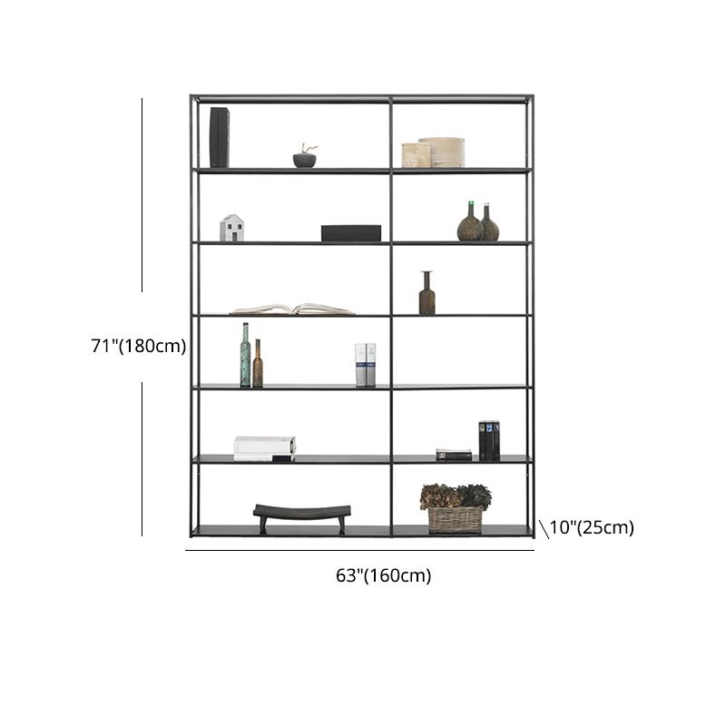 70.87"H Bookshelf Open Back Modern Style Bookcase for Home and Office