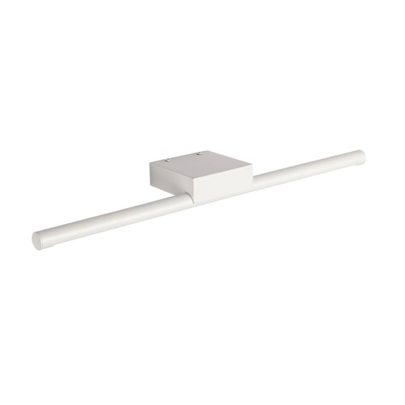 Slim Metal Vanity Sconce LED contemporain 16 "/19.5" /23,5 "largeur mural blanc monté en veilleuse en blanc / lumière chaude