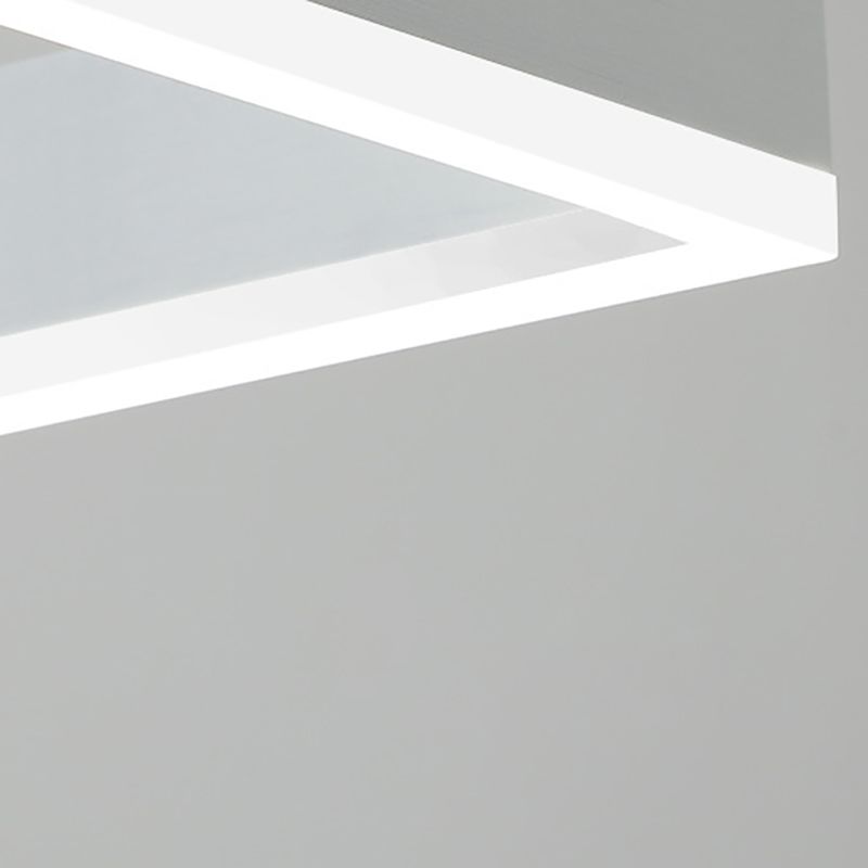 Aluminium weiße Kronleuchter Licht Geometrische LED einfache Kronleuchterlampe für Schlafzimmer