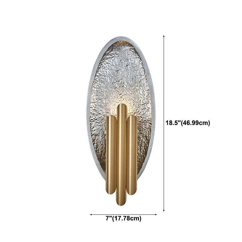 Metal Oval Wall Lighting Modern Style 2 Lights Wall Lighting Fixtures