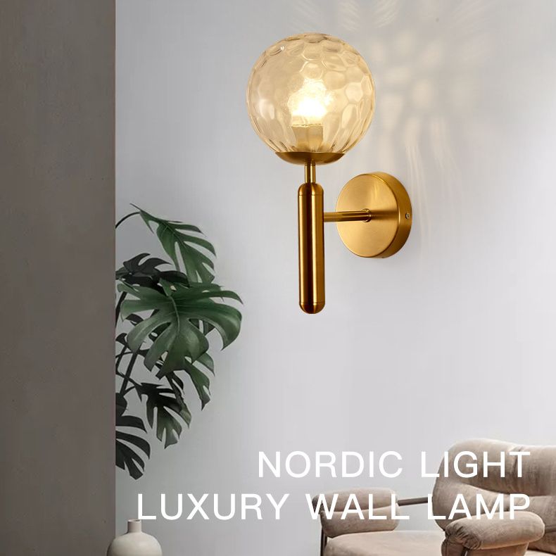 Postmoderne Einfachheit Gang dekorative Glaswandlampe Eisenfarbe Innenwandlicht