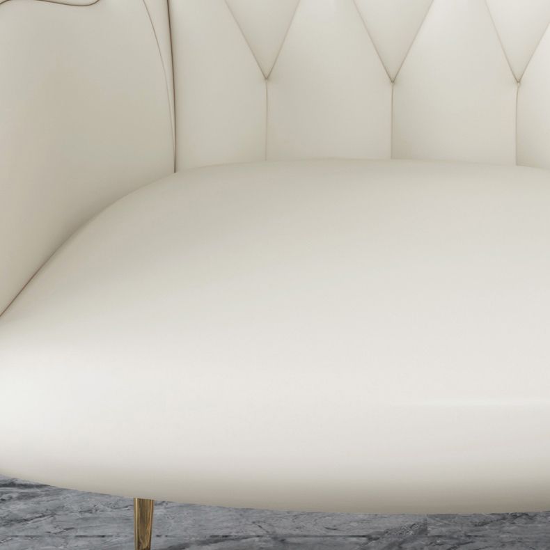 Nordic Metal Dining Room Chair Upholstered Linen Fabric Arm Single Chair for Restaurant