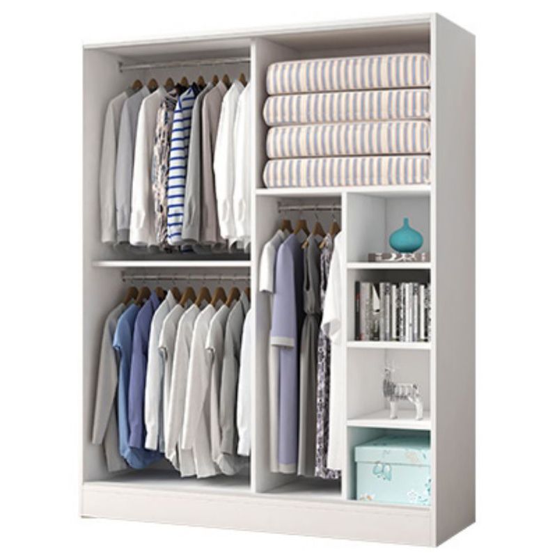 Modern Wardrobe Cabinet With Shelves Engineered Wood Wardrobe Closet