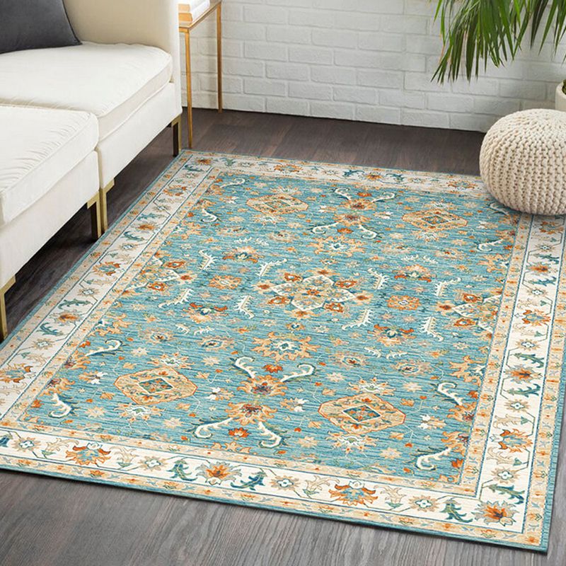 Mid-Century Tribal Pattern Rug Polyester Carpet Non-Slip Backing Area Carpet for Home Decoration