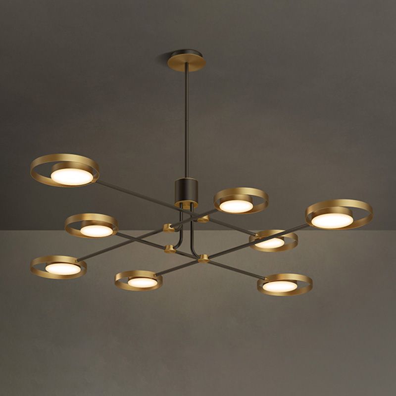 Metal Postmodern Chandelier LED Hanging Light for Living Room Dinning Room