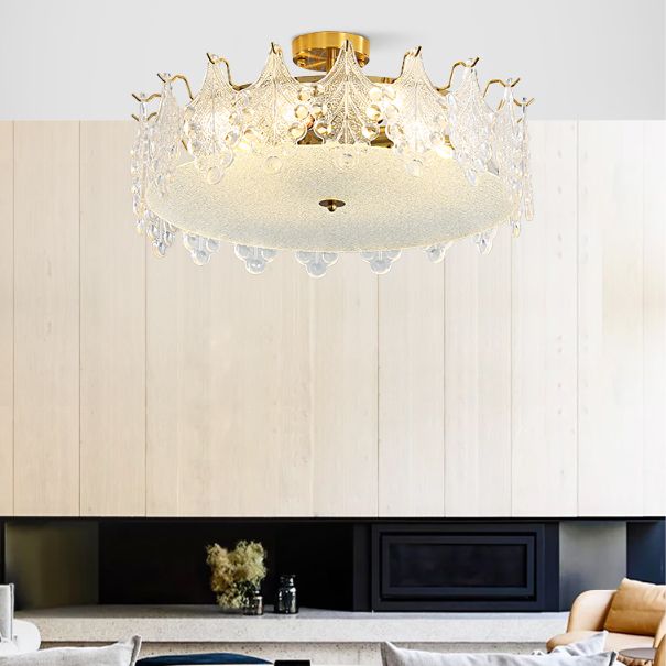 Nordic Ceiling Light Household Glass Flush Mount Light Fixture for Bedroom