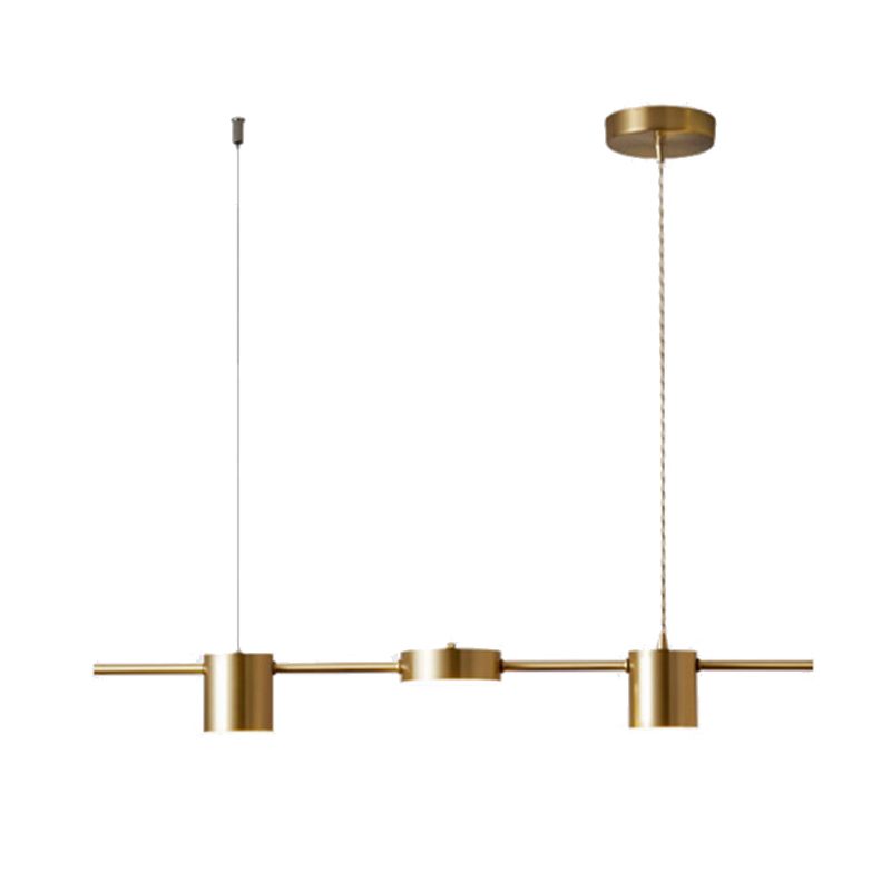 Metal Cylinder Island Pendant Modern Multiple-Light Island Lighting
