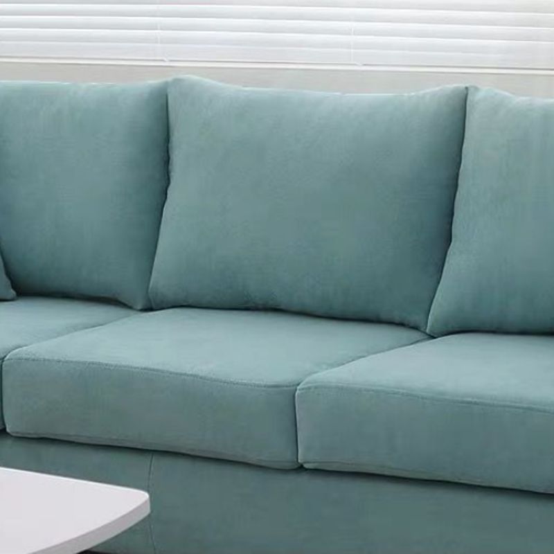 68.1" Wide Slipcovered Linen Sofa 3-Seater Loose Back Square Arm Sofa