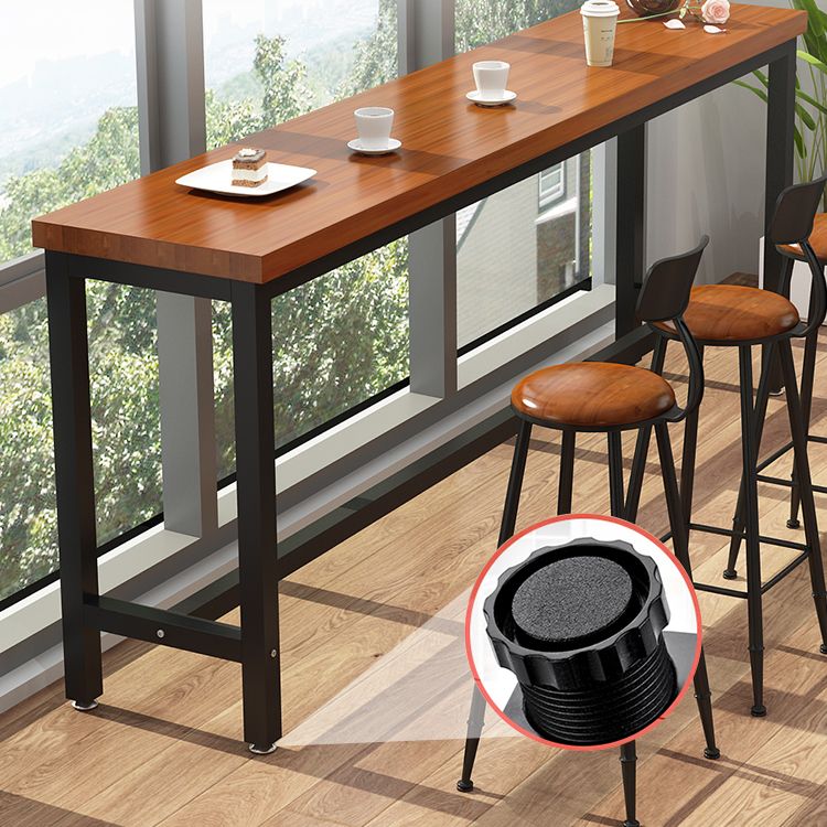 Modern Bar Stool and Table Set 1/5 Pcs Rectangle Bar Table and Upholstered Stools