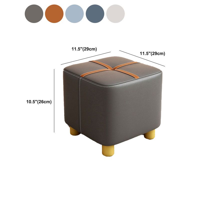 Faux Leather Modern Standard Striped Suqare Cube for Drawing Room