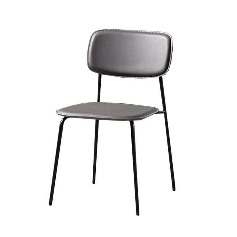Silla de cocina contemporánea que cena sillas laterales sin brazos con patas de metal