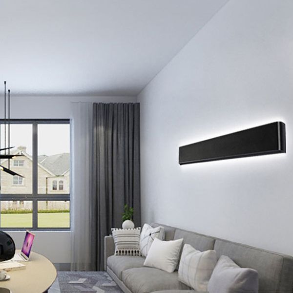Contemporary Style Rectangular Wall Lamps Metal 2 Lights Wall Lighting