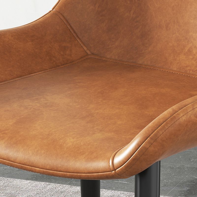 Chaise latérale de salle à manger industrielle en métal, chaise simple sans bras à dossier solide