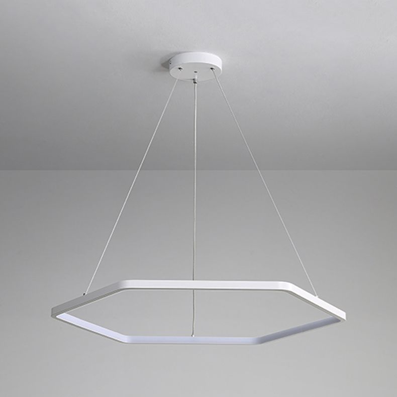 Geometric Hanging Light Kit Simplicity LED Metal Pendant Light Fixture