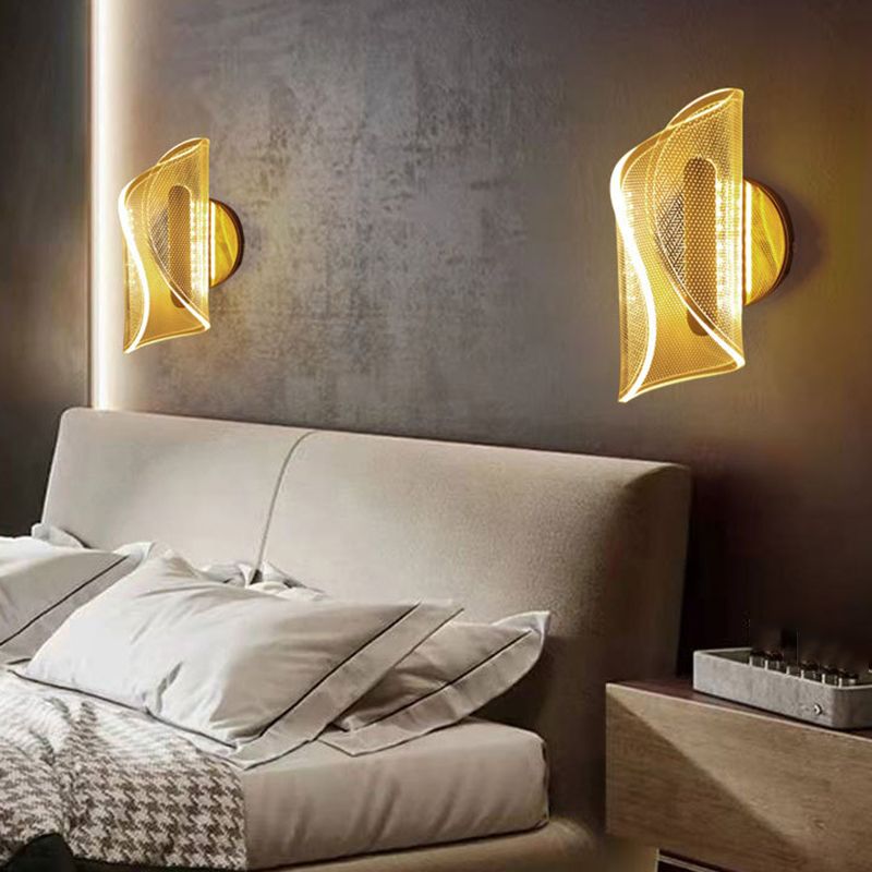 Unique Shape Wall Light Sconces 1 Light Wall Lighting Fixtures for Bedroom