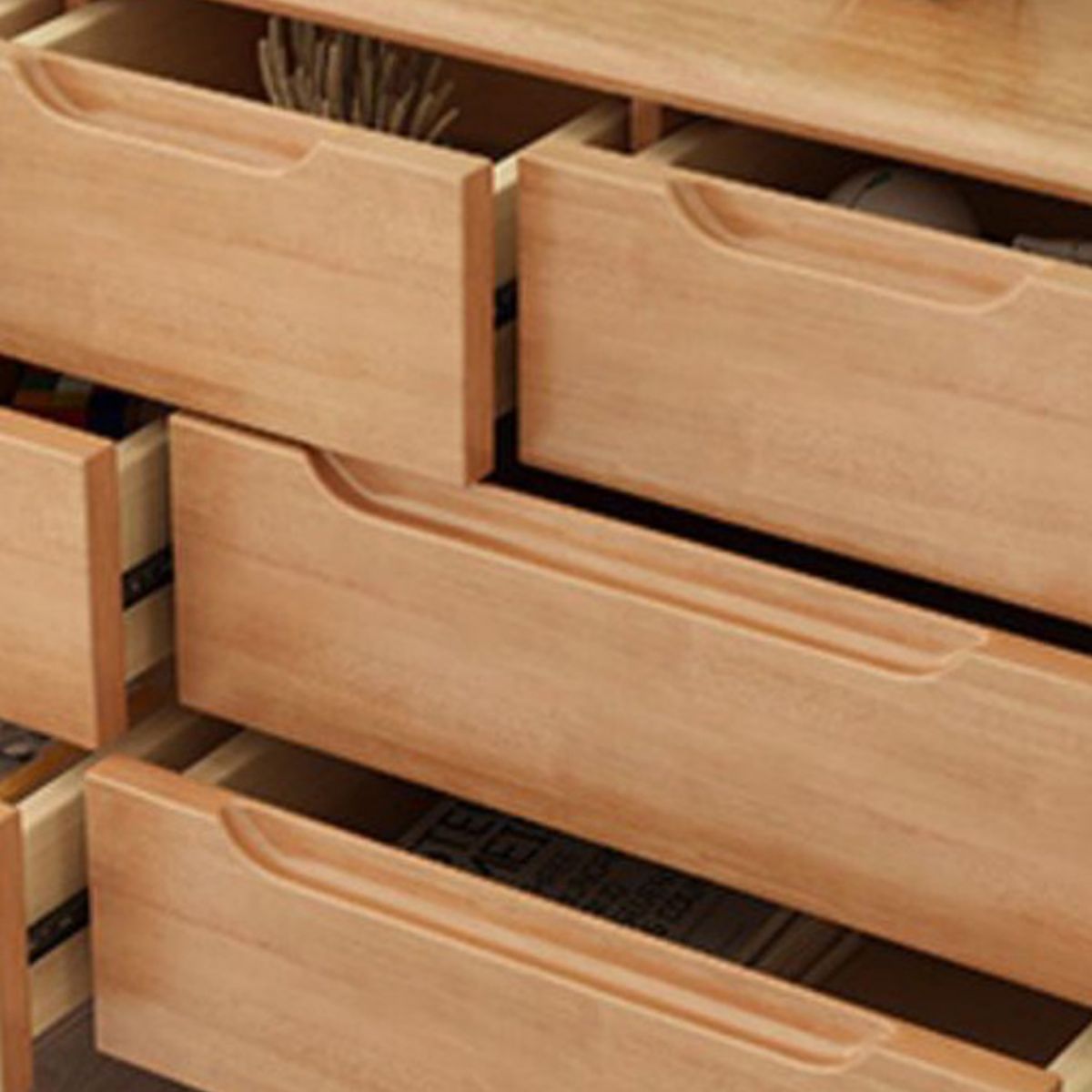 Mid-Century Modern Accent Chest with Straight Legs in Rubberwood