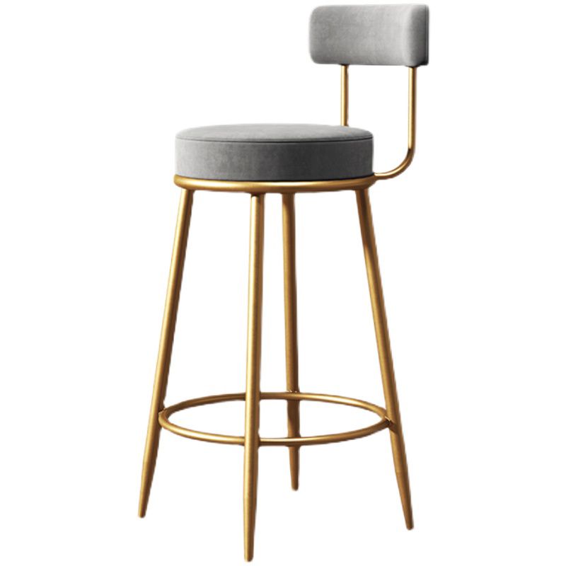 Industrial Velvet Counter & Bar Stools Matte Finish Indoor Stools