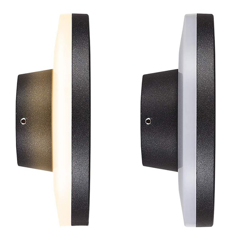 Geometric Shape Wall Lamp Modern Style Metal 1 Lights Wall Light in Black