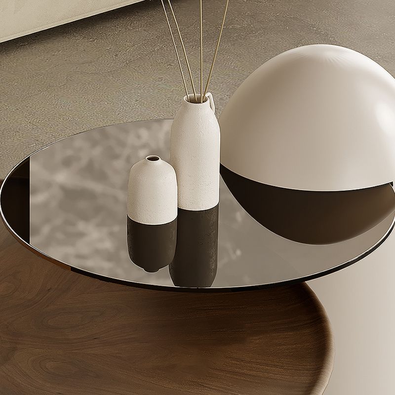Abstract Coffee or End Table Contemporary Solid Wood Coffee Cocktail Table