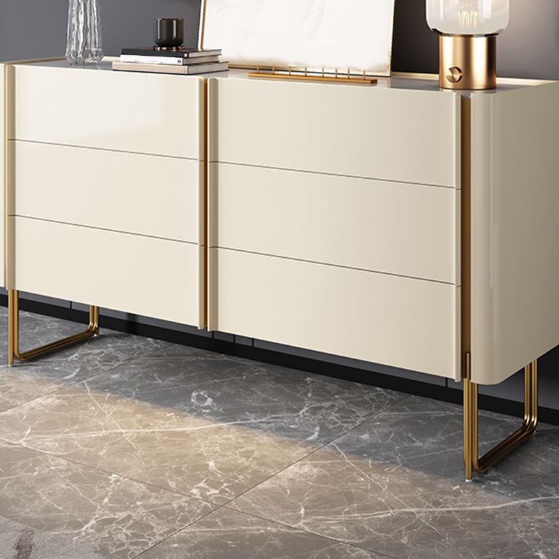 Stone Storage Chest Dresser Classic Glam Dresser with Drawers