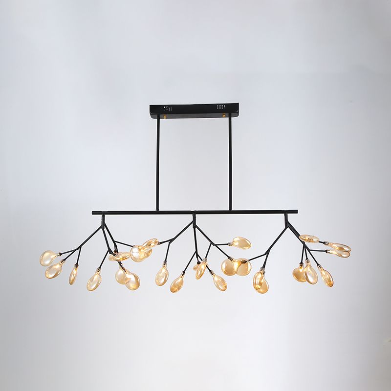 Heracleum Island Pendant Light Contemporary Metallic Dining Room Suspension Lamp