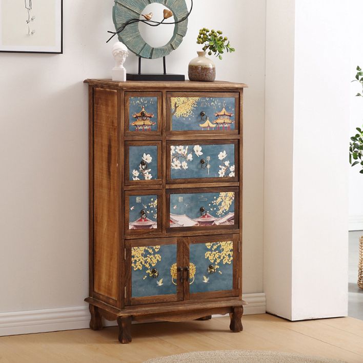 Nautical Combo Dresser Solid Wood Storage Chest Dresser for Bedroom