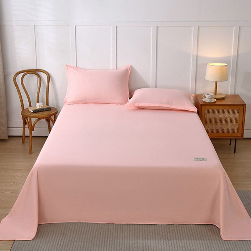 Bed Sheet Solid Color Breathable Skin-friendly Non-pilling Bed Sheet Set