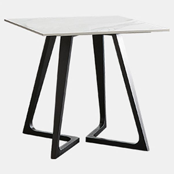 Double Pedestal Stone Table Industrial Style Dining Room Table for Home