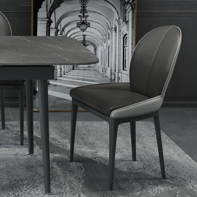 Modern Style Sintered Stone Dining Table Set Extendable Rectangular Dining Table with Trestle Base