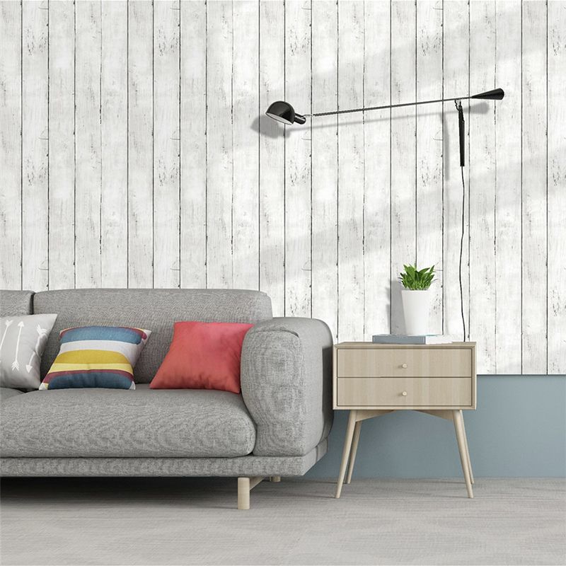 Rust Wood Plank Wallpaper Roll for Kitchen 29.1-sq ft Self Adhesive Wall Decor in Brown