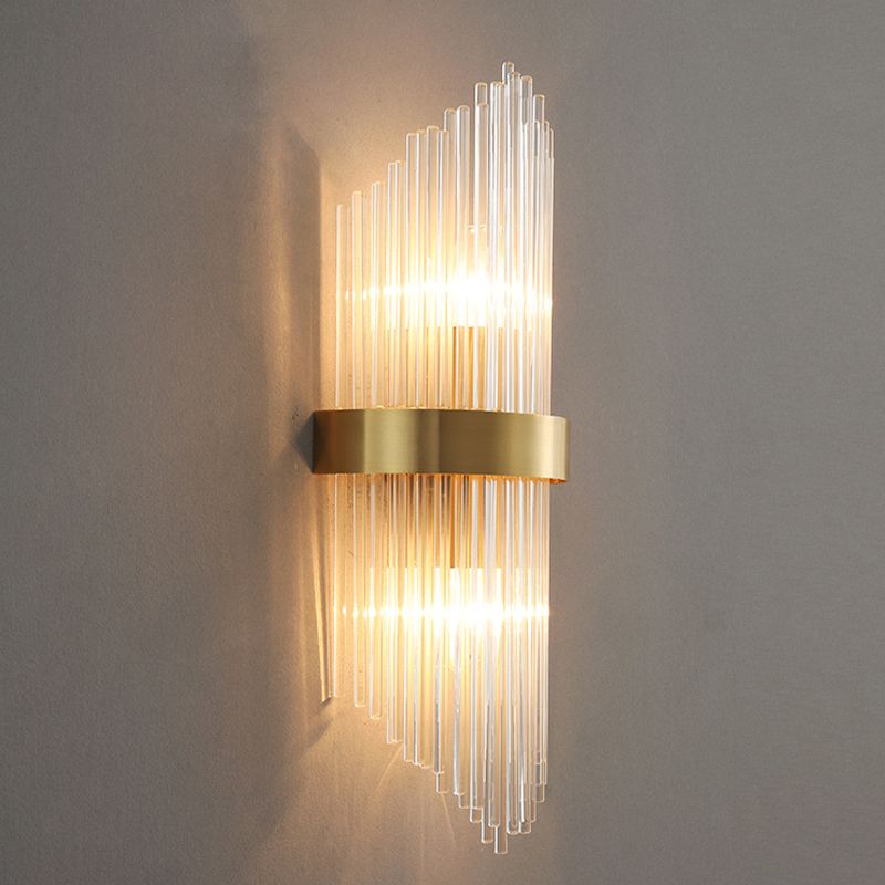 Postmoderne Kristallwandleuchten Metallwandmontage Leuchte für Wohnzimmer