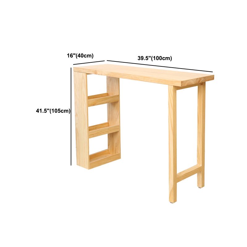Industrial Bar Table Set 1/2/3 Pieces Rectangle Pine Wood Counter Table for Living Room