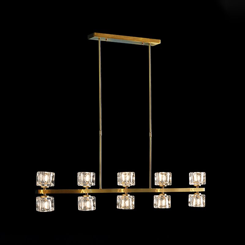 Multi Lights Island Lighting Modern Crystal Island Chandelier Lights For Living Room