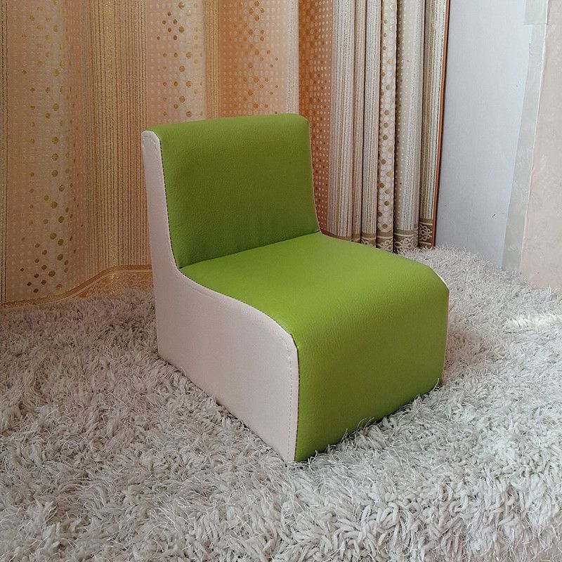 PU Armless Chair10.2"L x12.2"W x 13.7"H Solid Wood Frame Chair for Living Room