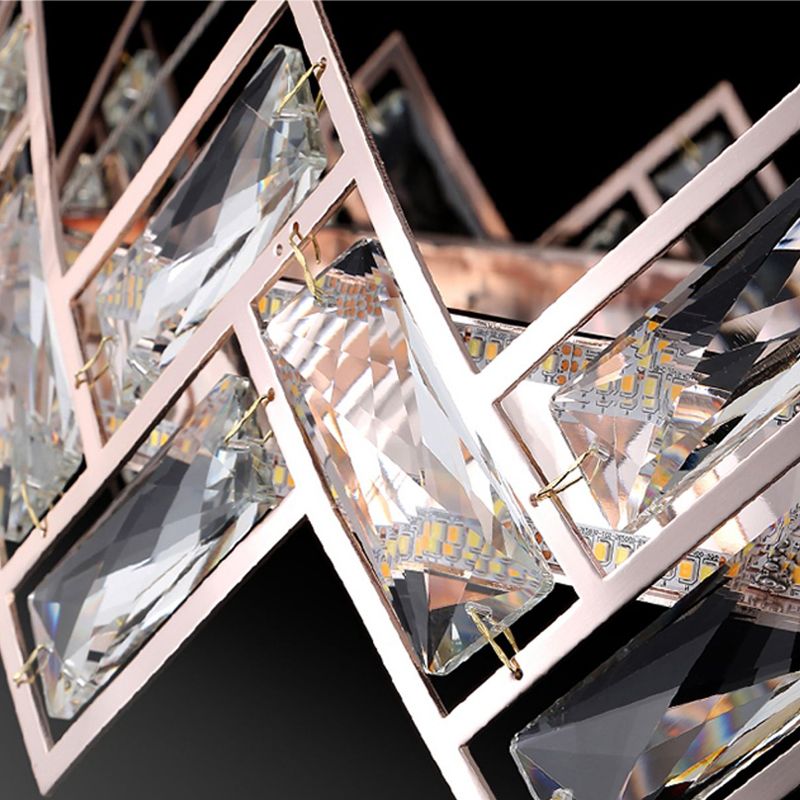 Wheel Shape Pendant Chandelier Modern Style Crystal 1 Light Chandelier Light in Silver