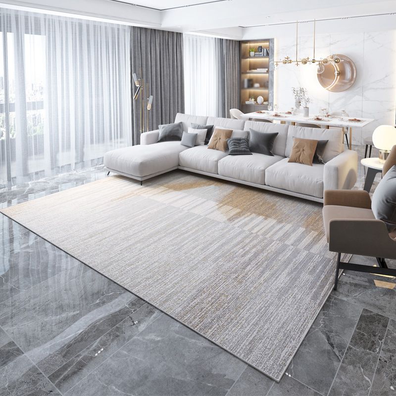 Minimalist Carpet Abstract Pattern Indoor Rug Polyester Stain Resistant Area Rug for Living Room